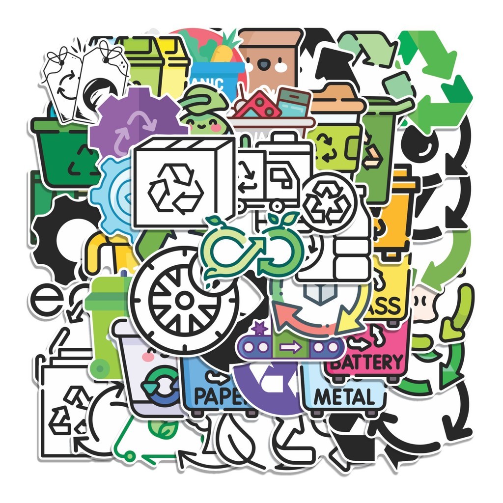 

COD 50 Pcs Stiker Daur Ulang Lucu Anti Air Untuk Dekorasi Notebook Sepeda Skateboard Handphone