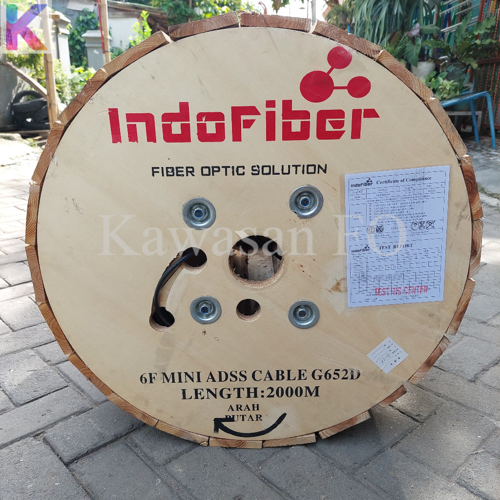 KU 6 Core Mini ADSS Kabel Mini ADSS 6Core Span 100 G652D INDOFIBER