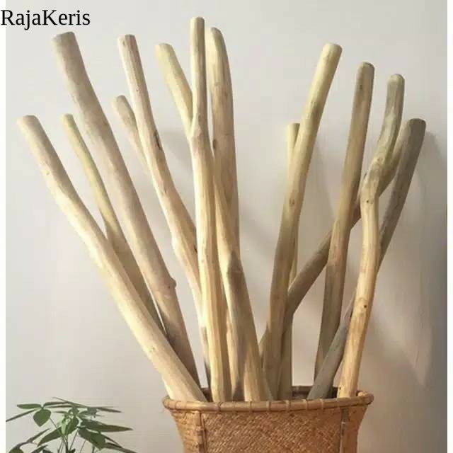 Ranting kayu Macrame / Ranting kayu jati untuk kerajinan - 30cm FXN27