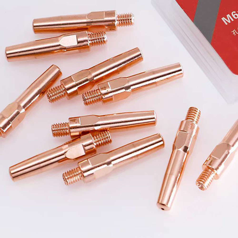 M6x40 M6x45 Welding Torch Contact Tip Gas Nozzle Conductive Nozzle Welding Machine Accessories