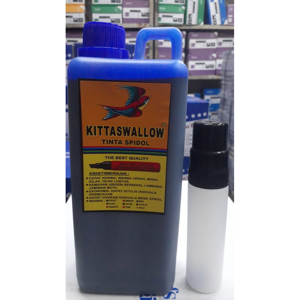 

Tinta literan permanen karung / plastik Swallow bonus botol - Merah