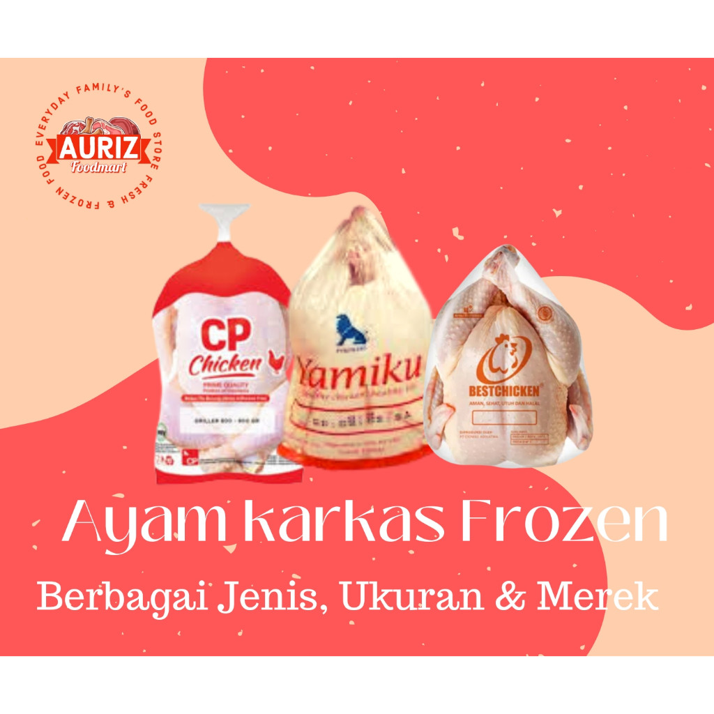 

MURAH PROMO AYAM BROILER FROZEN Ukuran (03 -1 kg) Berbagai Merek (10.000 an)