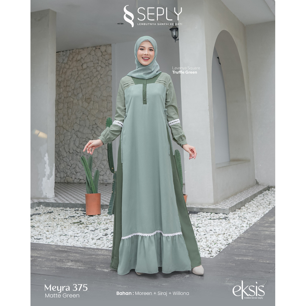 Seply Eksis 281 Gamis Dewasa Meyra 375 Matte Green