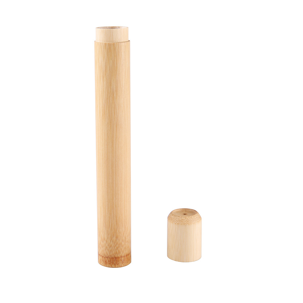 

Creative Novelty Customized Stationery Gift Packaging Light Strong Long Real Natural Bamboo Tube Brush Pencil Case Pen Box