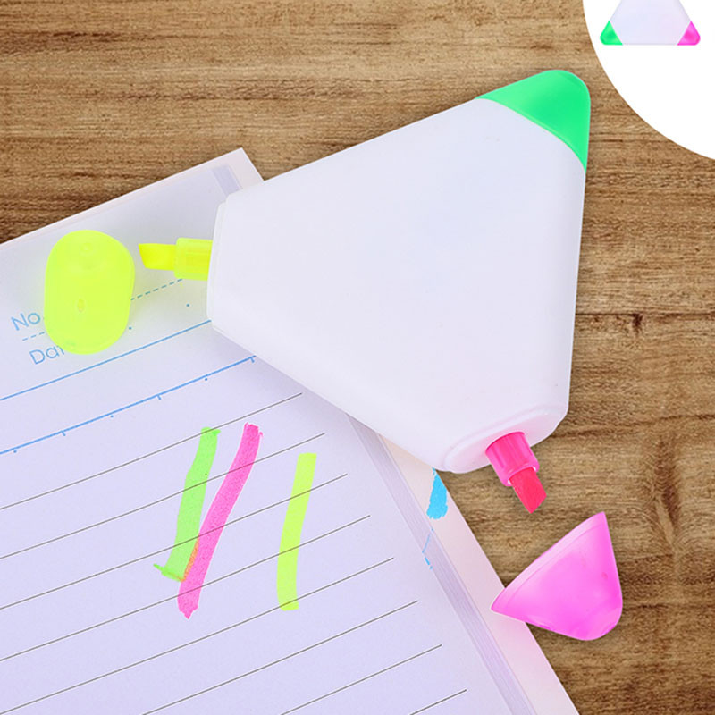 

6Pcs Highlighter Color Pen Drawing Pens Colorful Highlighters Gift Creative Plastic Triangle Fluorescence Child Pens Markers NEW