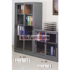 B 304 Brother Lemari Kantor Sliding 2 Pintu Kaca
