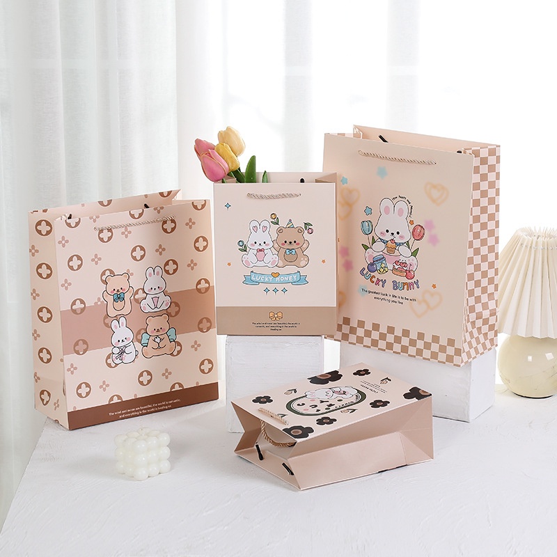 

Paperbag Lovely Best Wisches Bear Lucu Tas Kado Amya Dharma