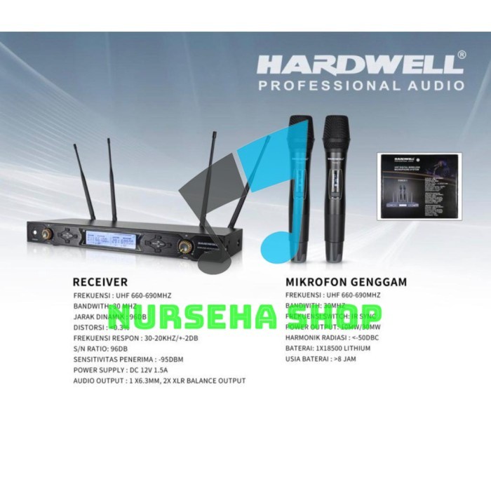 Microphone Wireless Handle Hardwell FORCE 1 Mic Hardwell FORCE1 Ori