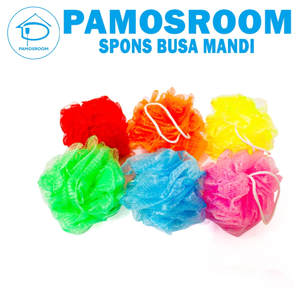 Pamosroom Spons Jaring Mandi Dewasa Sponds Busa Mandi Sabut Gosok Mandi Lembut