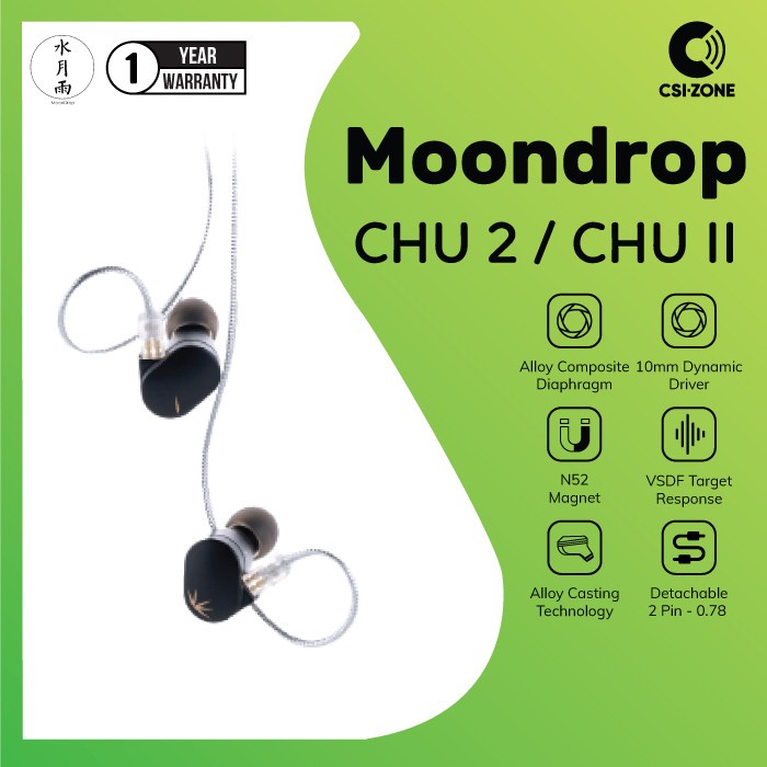 Terlaris ✨-Moondrop CHU2 / CHU 2 / CHU II Dynamic Driver in Ear Monitor Earphone