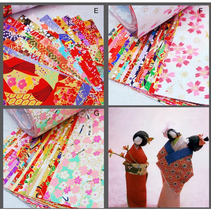 

20pcs/set kertas impor untuk origami jepang, washi, chiyogami, yuzen - 14x14cm, Opsi D