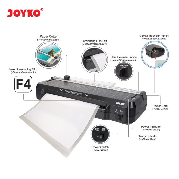

HJK Mesin Laminating Machine Joyko LM 06 LM-06 F4 A4 KTP A5 Folio