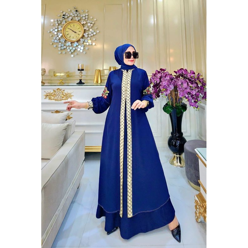 FLASH SALE GAMIS ABAYA TURKEY MODEL HIKMAT ELEGANT FEFEY