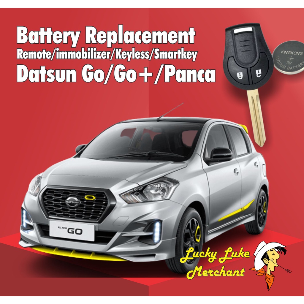 baterai remote kunci mobil Datsun Go Panca Goplus Panca immobilizer keyless smart key smartkey