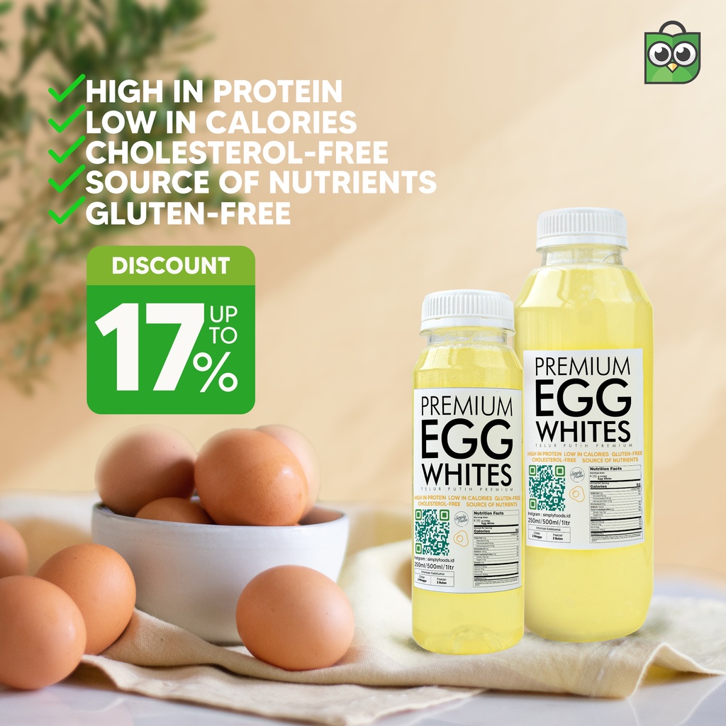 

Premium Egg Whites / Telur Putih Premium 250 Ml Pack Of 2
