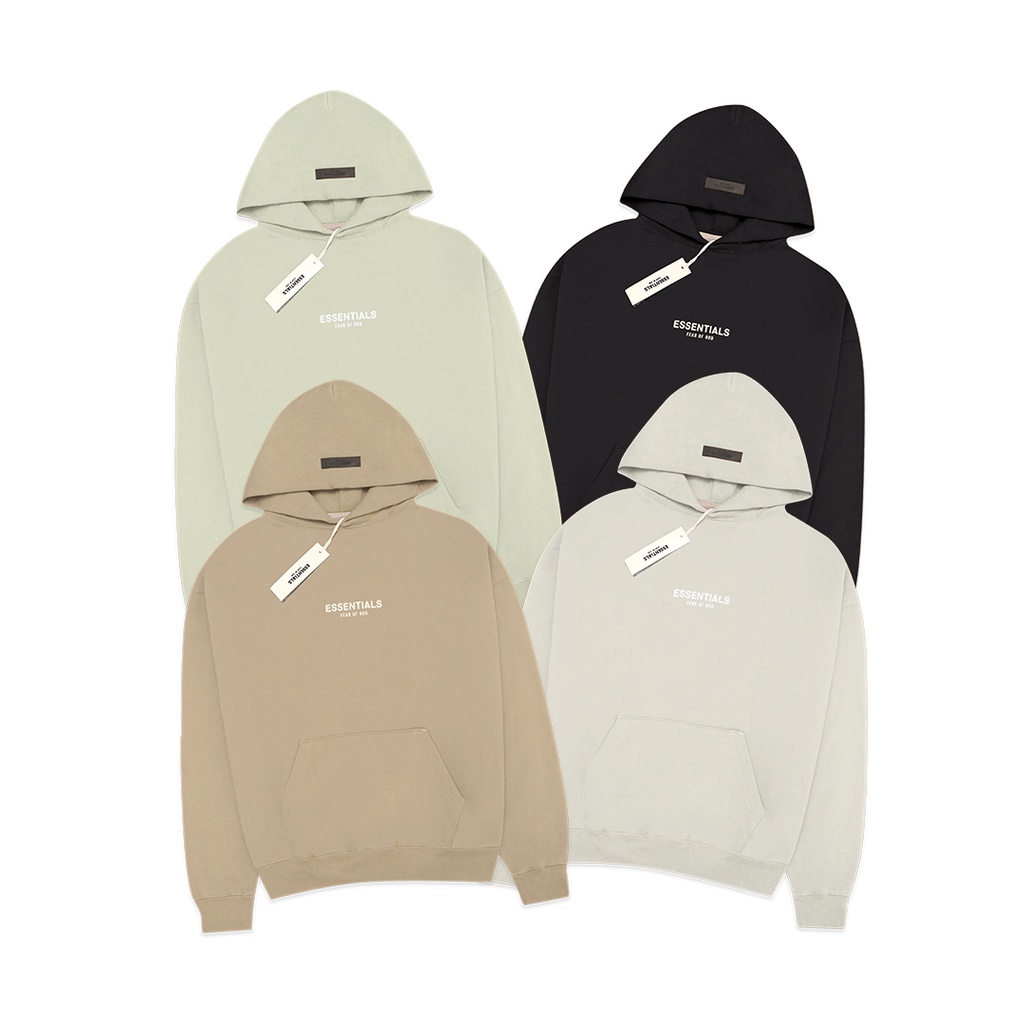 FOG Essentials Center Velvet Text Hoodie