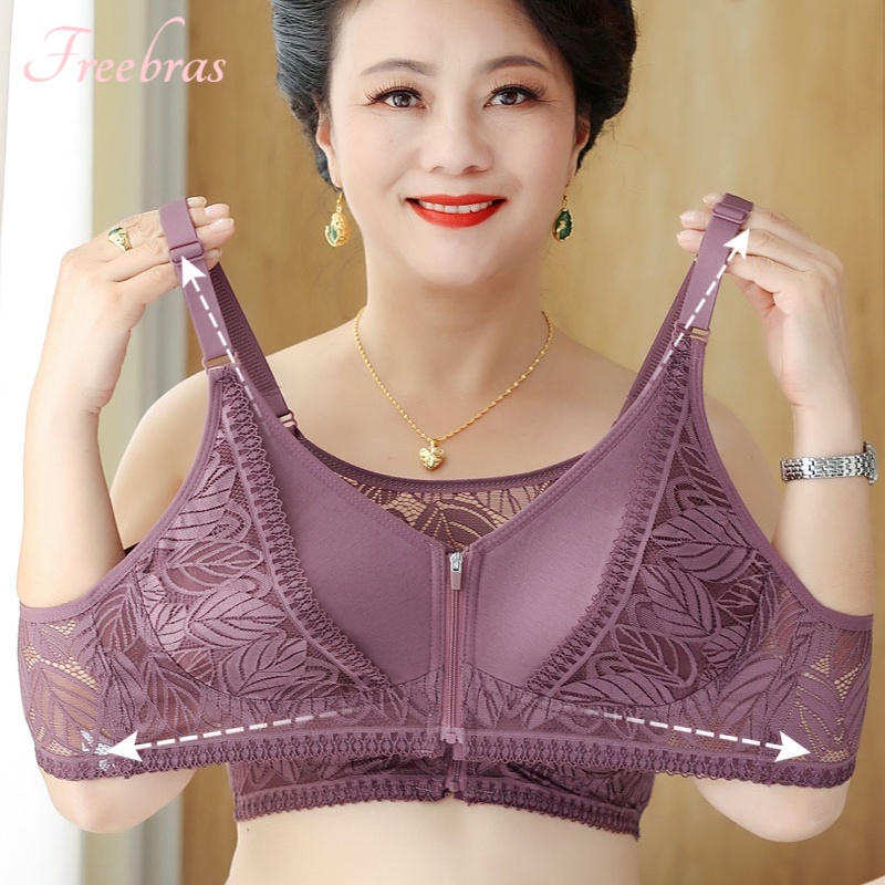 Wanita Tanpa Kawat Bra Sexy Pakain Dalam Push Up Bh Seamless Bra Seksi Kancing Depan Underwear Dewas