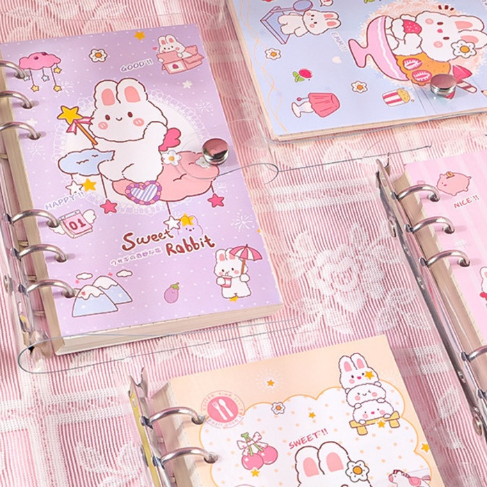 

Binder Note A6 Jurnal Perjalanan 100 lembar Lucu Karakter - Purple Rabbit