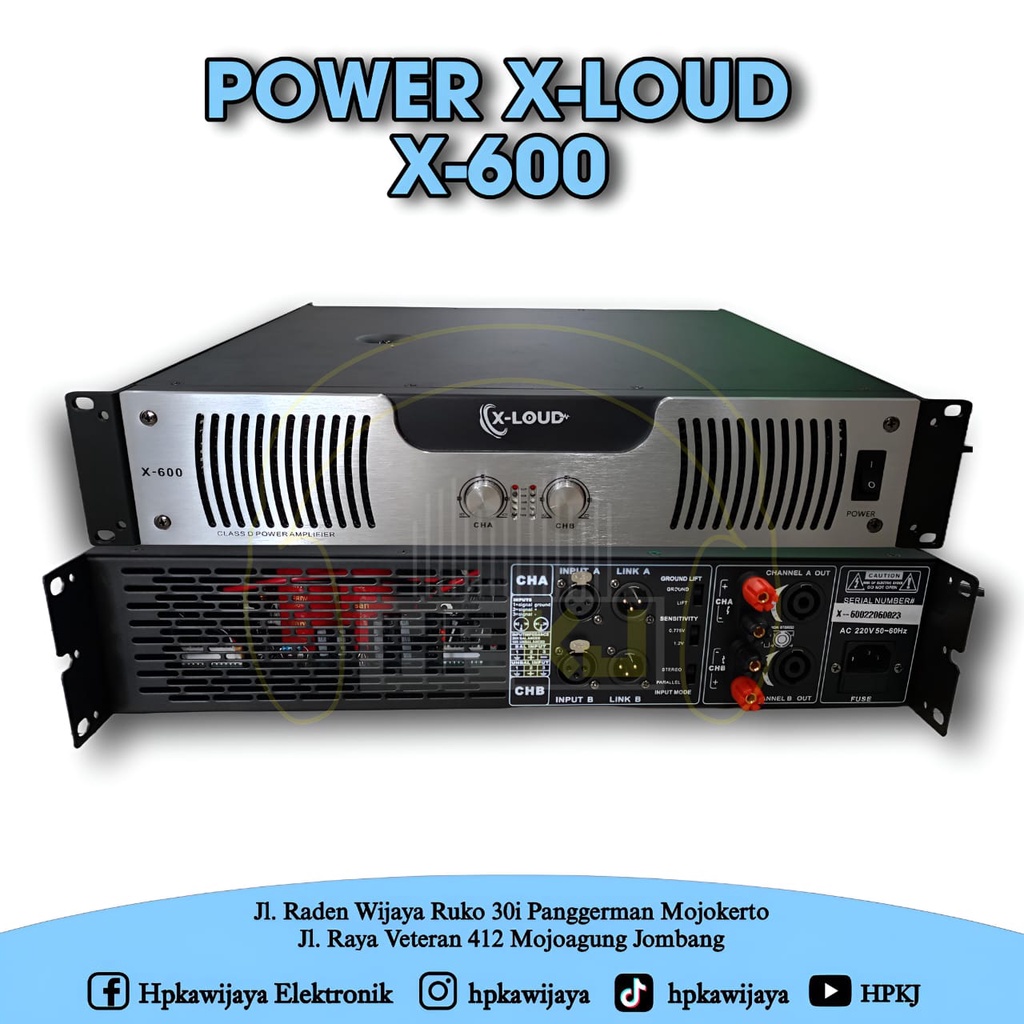 POWER AMPLIFIER X-LOUD X-600 Power Ampli XLOUD X600 X 600