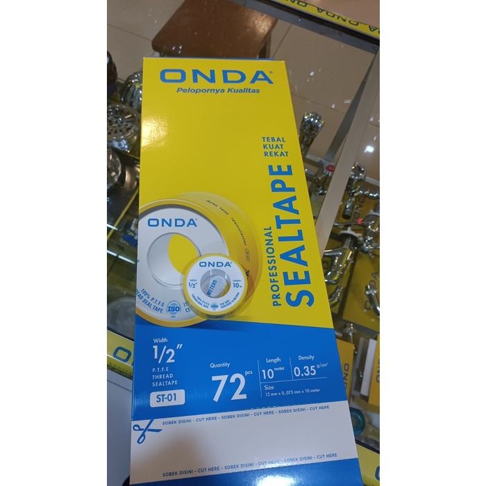

SEAL TAPE ONDA 1/2 INCH BUAT AIR