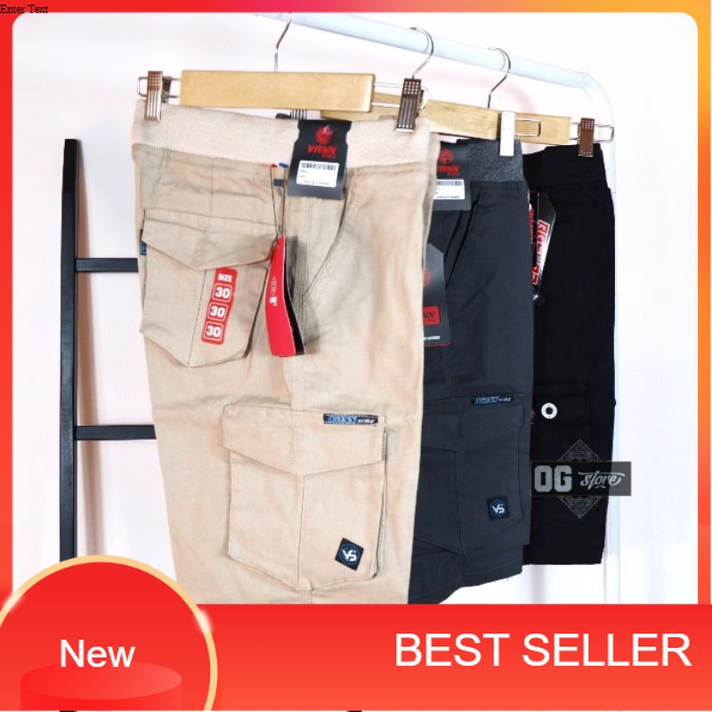 CELANA CARGO PENDEK KEMPOL PINGGANG KARET KOLOR SIZE 27-44 BIG SIZE JUMBO/ biru telur asin