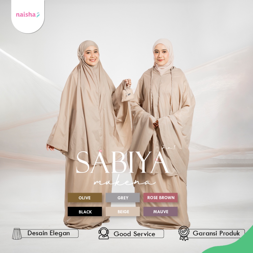 NAISHA OFFICIAL - Sabiya 2in1 Mukena | Mukena Travel | Mukena Mini Travelling