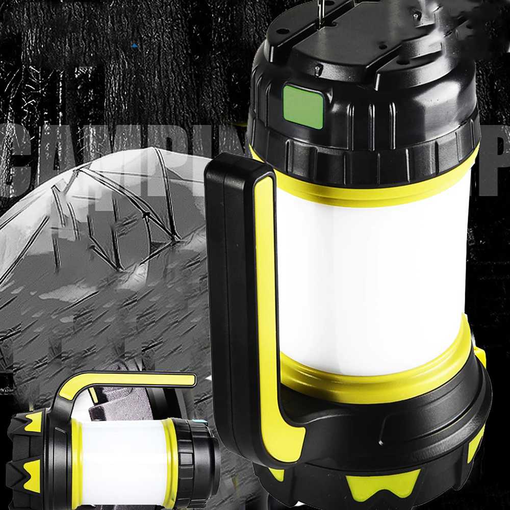 Senter Led Portable Super Terang  Flashlight 6 Mode Power Bank Dapat di Cas