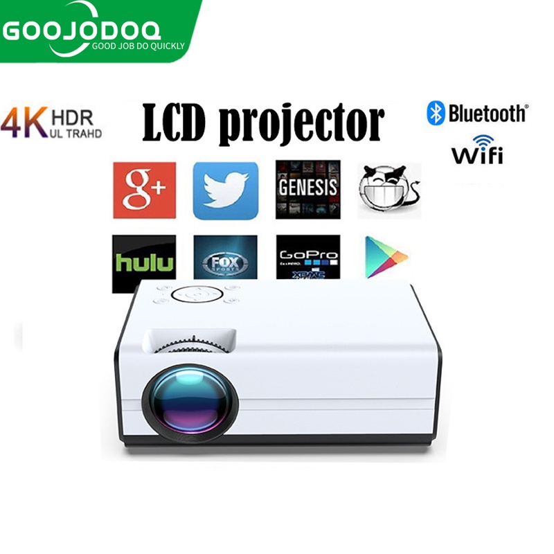 COD Proyektor 4K Android 9.0 Smart Proyektor LCD WiFi Bluetooth Portable Home Theater Proyektor