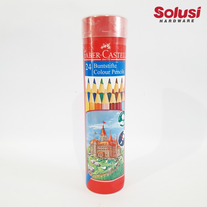 

FABER CASTELL Buntstifte Colour Pencils / Pensil Warna Kaleng Tabung - 24 Warna