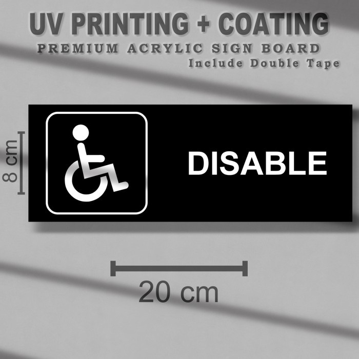 

Label Signboard DISABLE Akrilik - Sign Board Penanda Acrylic SAUV64