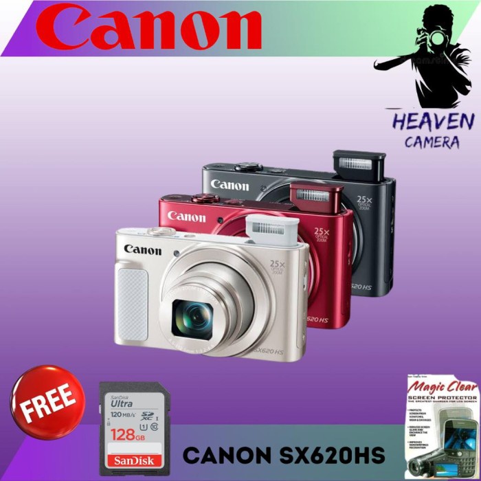 CANON POWERSHOT SX620 HS / CANON POWERSHOT SX620HS - BOX PUTIH, KAMERA ONLY