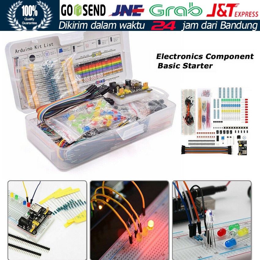 GH26DD 1 Set Kit Paket Elemen Arduino Uno R3 Untuk Pemula / R3 Arduino Kit Diy Dengan Kotak