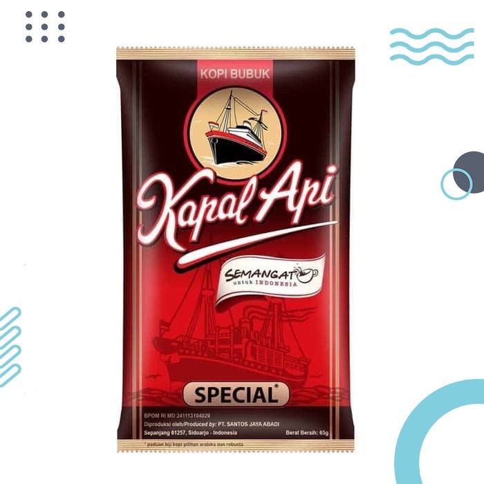 

Kopi Kapal Api 65gr 1 Dus isi 50 Sachet