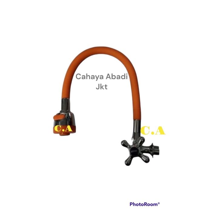 KRAN / KERAN ANGSA FLEKSIBEL DAPUR WASTAFEL KODAI ORANGE