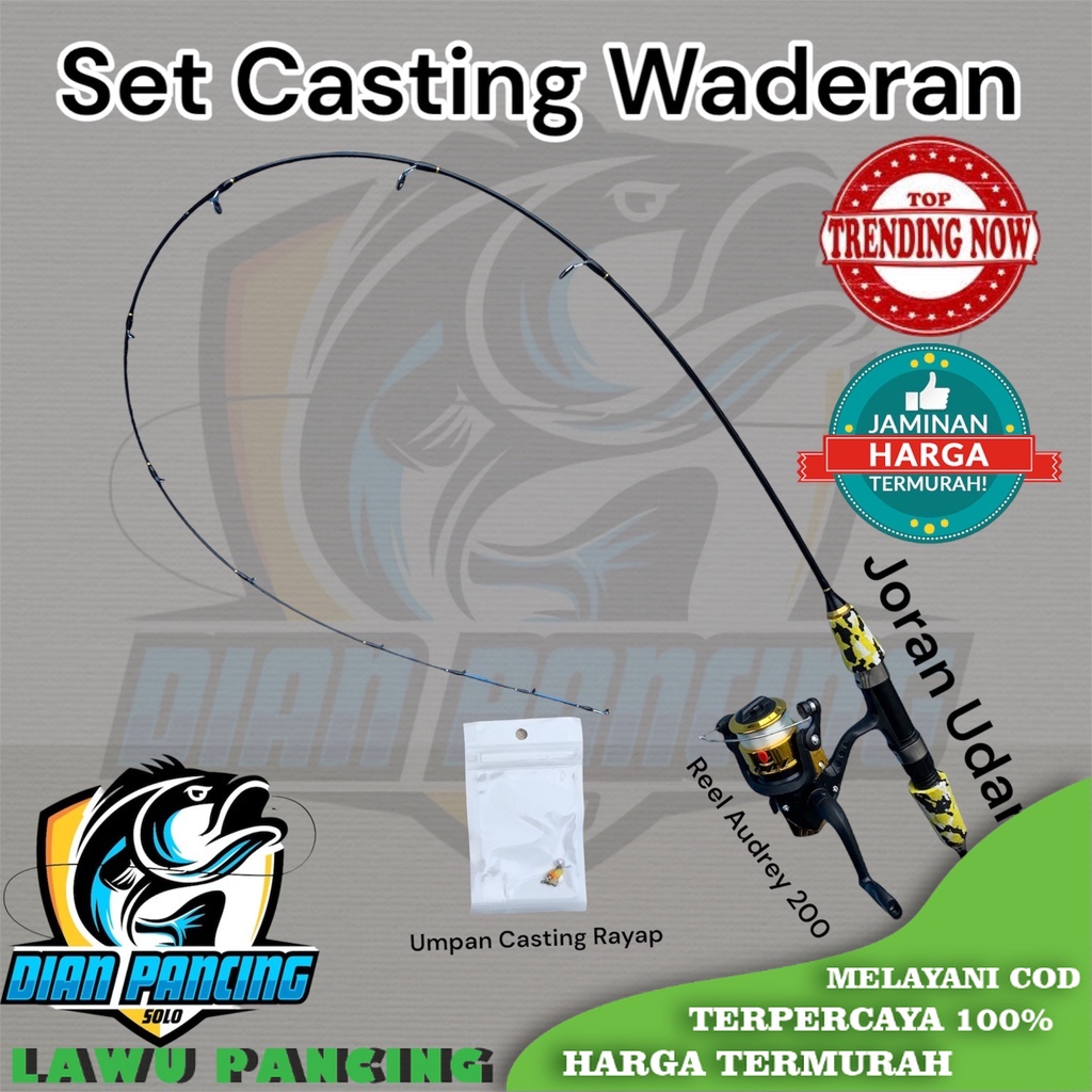 SET JORAN CASTING WADER 120cm Doreng Lengkap Dengan Umpan Rayap