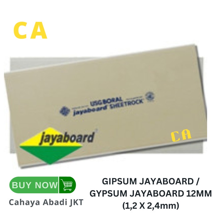 GIPSUM JAYABOARD / GYPSUM JAYABOARD 12MM (1,2 X 2,4mm)