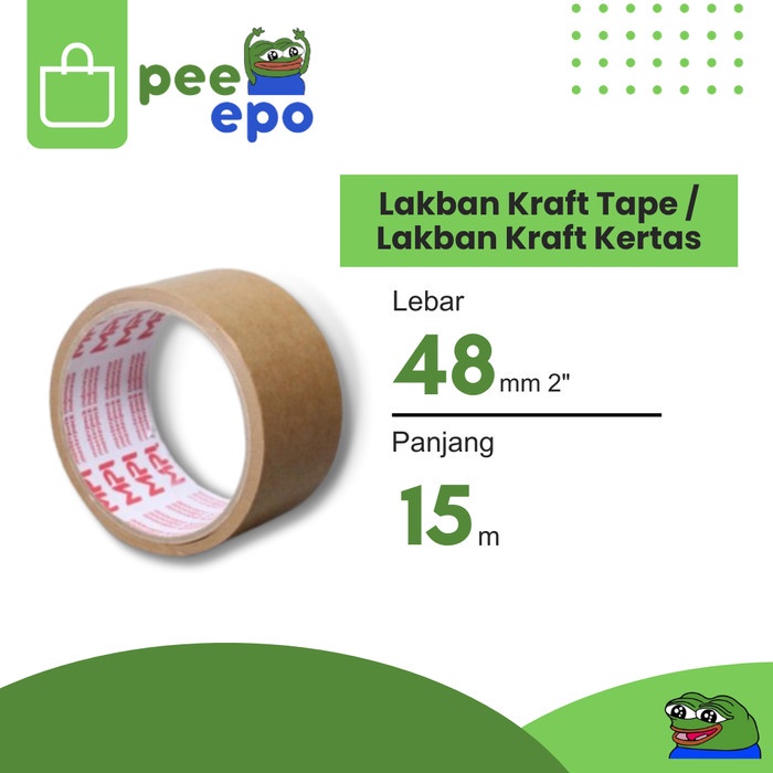 

Lakban Kraft Tape / Lakban Kraft Kertas Masking 48 mm x 15 Meter MPI