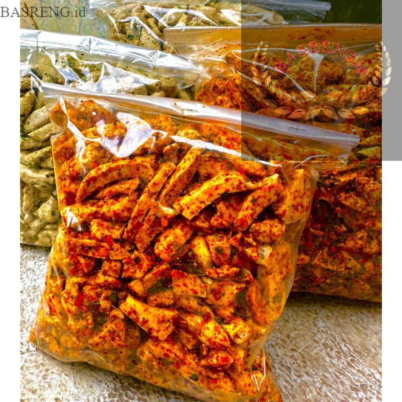 

( BASRENG.id ) Basreng Kemasan 500gr / Basreng Pedas daun jeruk Bumbu melimpah