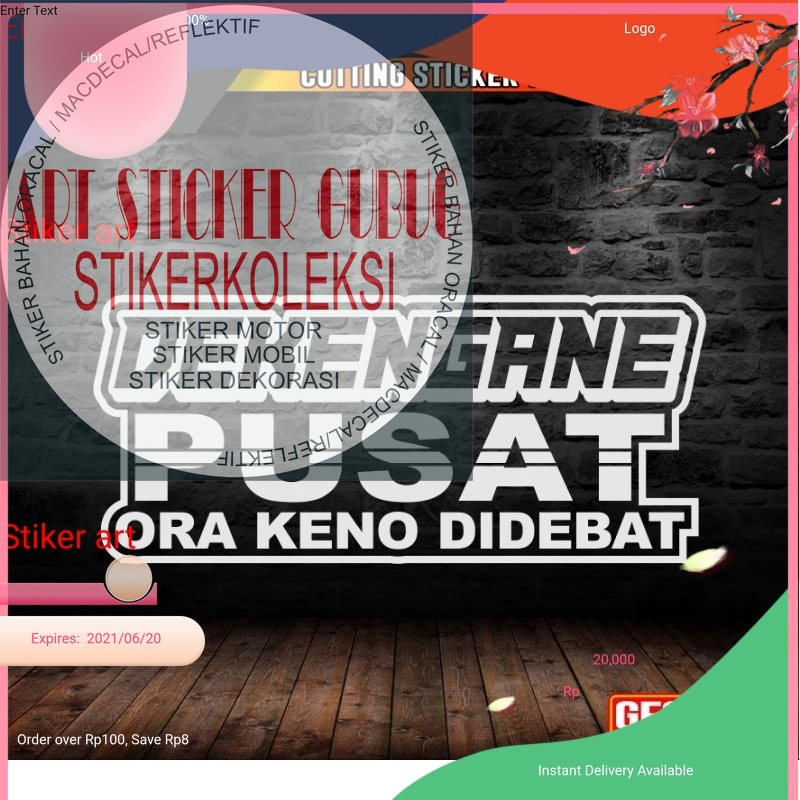 STIKER VIRAL STICKER CUTTING DEKENGANE PUSAT GUS IQDAM