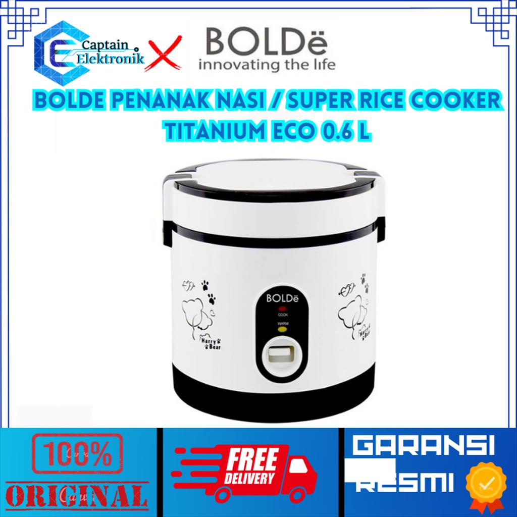 BOLDe Penanak Nasi / Super Rice Cooker Titanium Eco 0.6 L Original