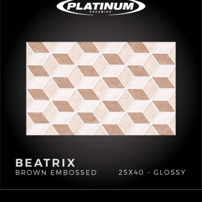 KERAMIK 25X40CM PLATINUM BEATRIX BROWN