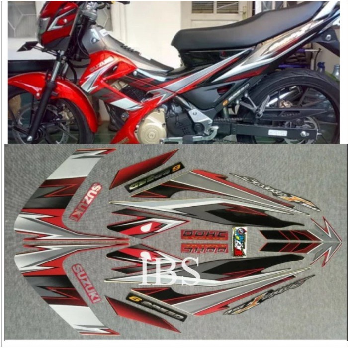 STRIPING LIS ORI SATRIA F FU MERAH 2008 2009 POLET LIS BODY