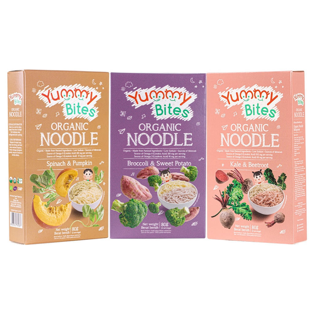 

YUMMY BITES - Noodle Organic 80g MPASI 7BULAN