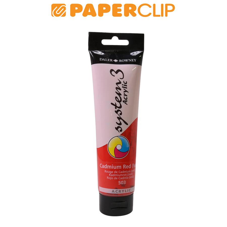 

ACRYLIC COLOR DALER ROWNEY SYSTEM3 150ML 129150503 CADMIUM RED (HUE)