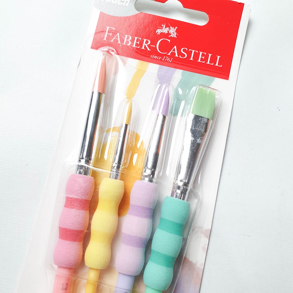 

RK FABER CASTELL Kuas Lukis Set Cat Grip Brush Set Colors