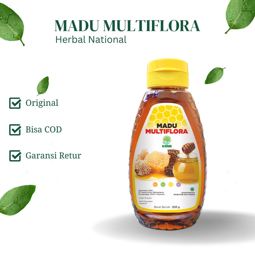 

MADU ASLI MULTIFLORA - Madu Asli Murni Bukan Campuran -HNI BPOM
