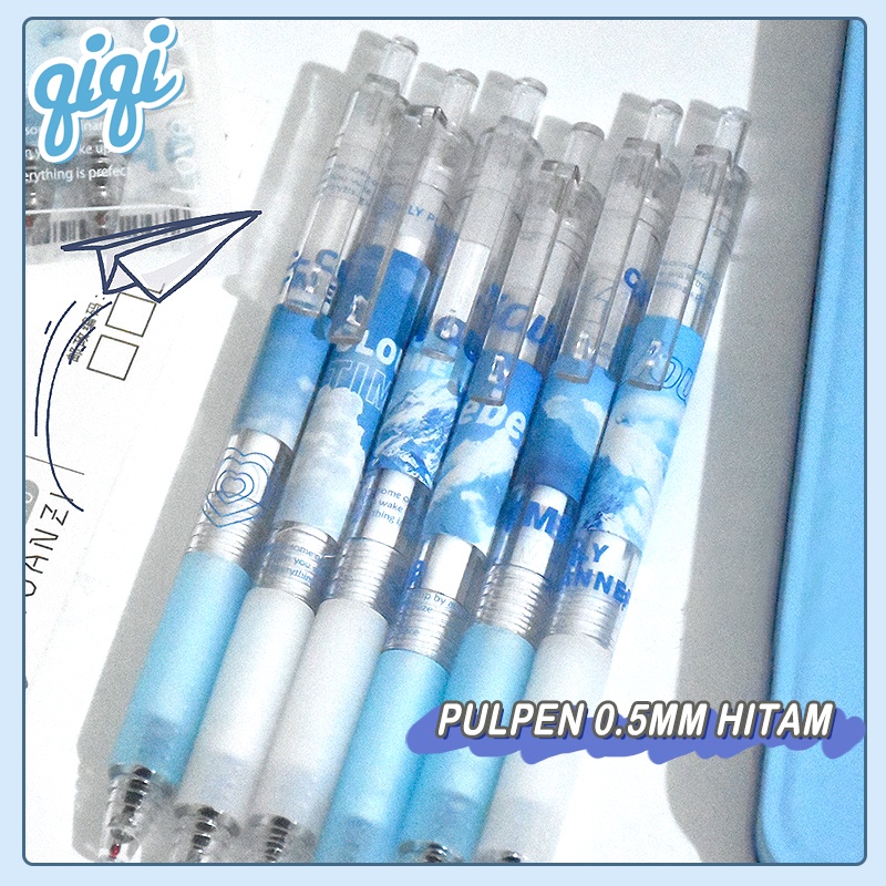 

Pulpen 0.5mm Hitam/gelpen biru ins Style/pulpen/gelpen/pena - Qiqi Treasure