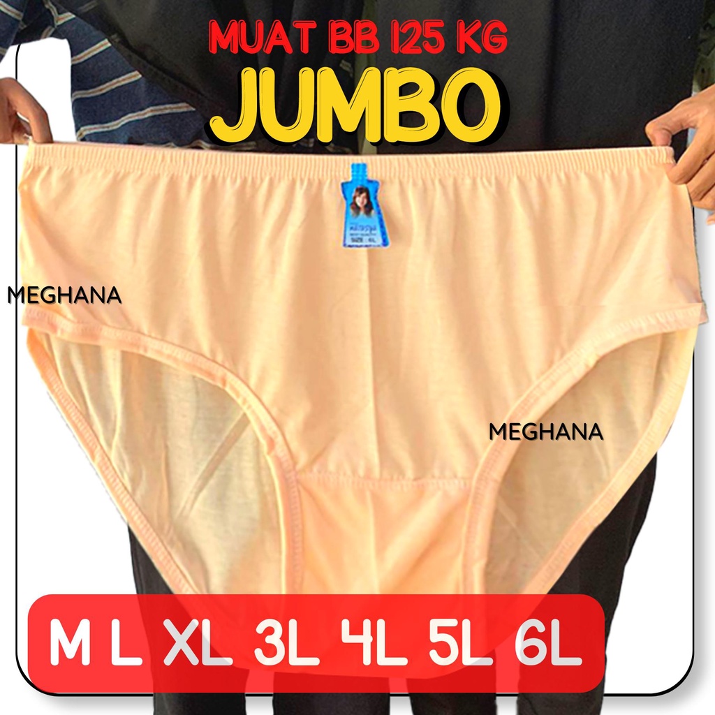 CELANA DALAM / UNDIES / CD / SEMPAK WANITA CEWEK POLOS KATUN Size M L XL 3L 4L Obral