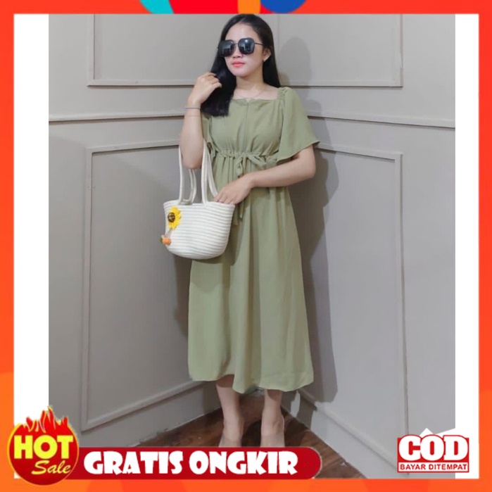 KAIN ADEM HALUS TEBAL / GAMIS POLOS JUMBO DAN ALLSIZE | ANJANI DRESS CRINKLE KEKINIAN OUTFIT PESTA |