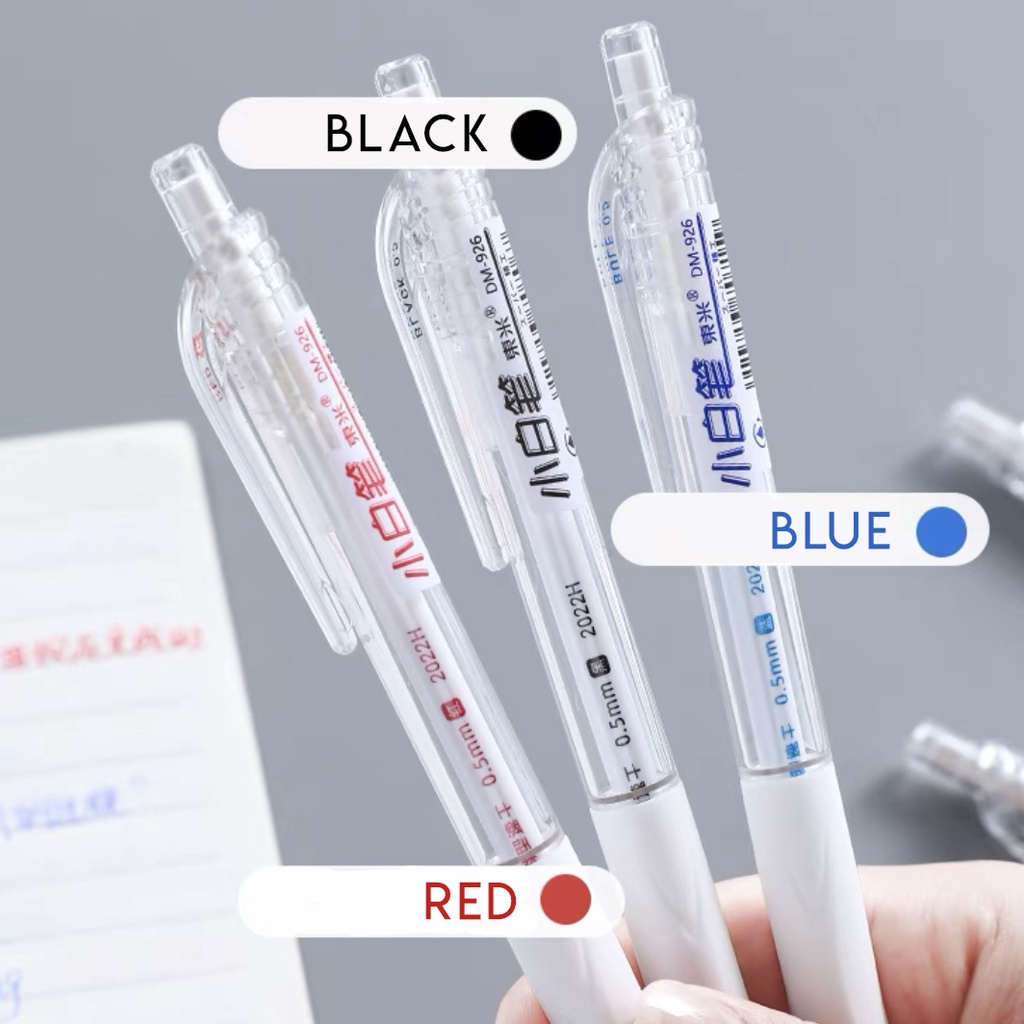 

9A. 1pc 0.5mm Bolpoin Aesthetic Bulpen Bolpen Pena Bening Polos Tinta Warna Hitam Merah Biru